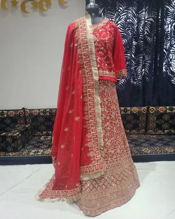 Bridal Lahenga – Bright Red
