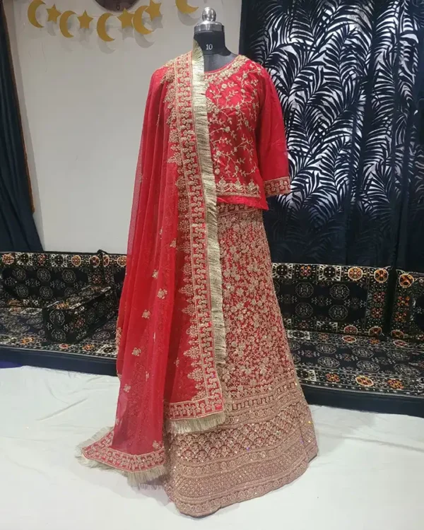 Bridal Lahenga – Bright Red
