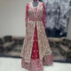 Bridal Velvet Gown Hot Pink
