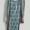 Digital Print Silk Kurti Light Blue