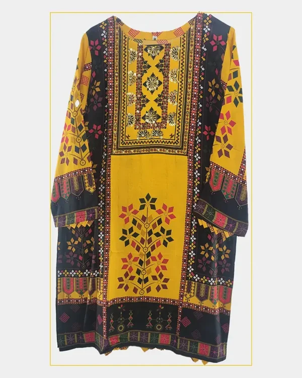 Digital Print with Handwork Long Length Top