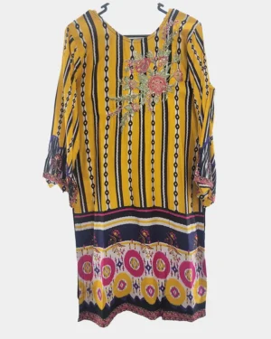 Digital Print with Handwork Long Length Top