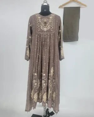 English Mauve Chiffon Outfit