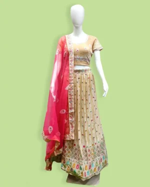 Georgette Sequence Embroidery Lahenga