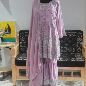 Mauve Double Layer Gharara